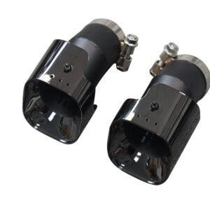 Exhaust Pipe Tips (Black) - Suits Diesel Defender | Aftermarket
