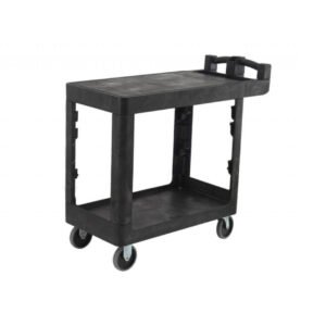 230kg Rated Bitbar 2 Flat Shelf Utility Cart - Black