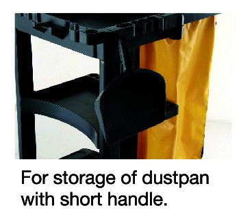 Commercial Hospitality Trolley Cleaning Cart - Black - Image 8