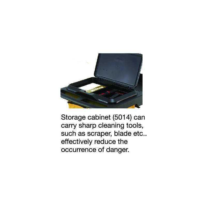 Commercial Hospitality Trolley Cleaning Cart - Black - Image 5