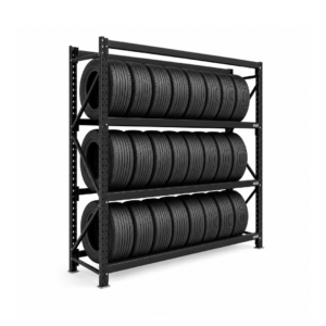 Tyre Rack Starter Bay With 4 Levels Black